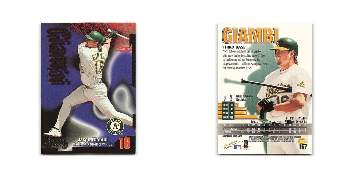 Jason Giambi 1998 Circa Thunder #157 Oakland Athletics Baseball Card NM