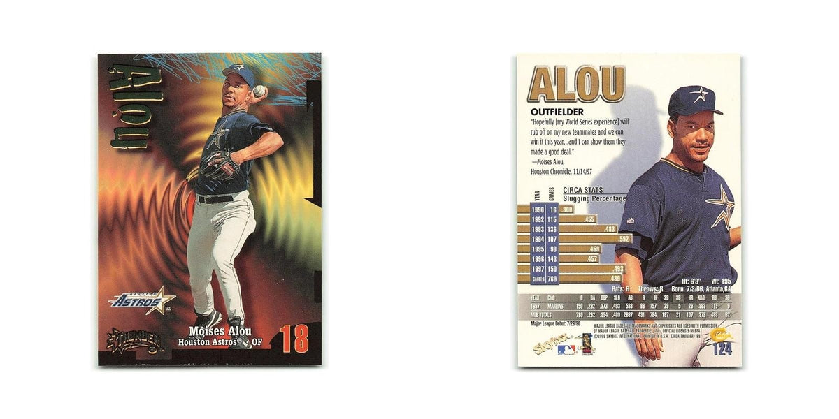 Moises Alou 1998 Circa Thunder #124 Houston Astros Baseball Card NM