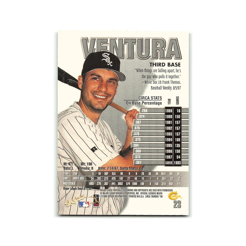 Robin Ventura 1998 Circa Thunder #23 Chicago White Sox Baseball Card NM