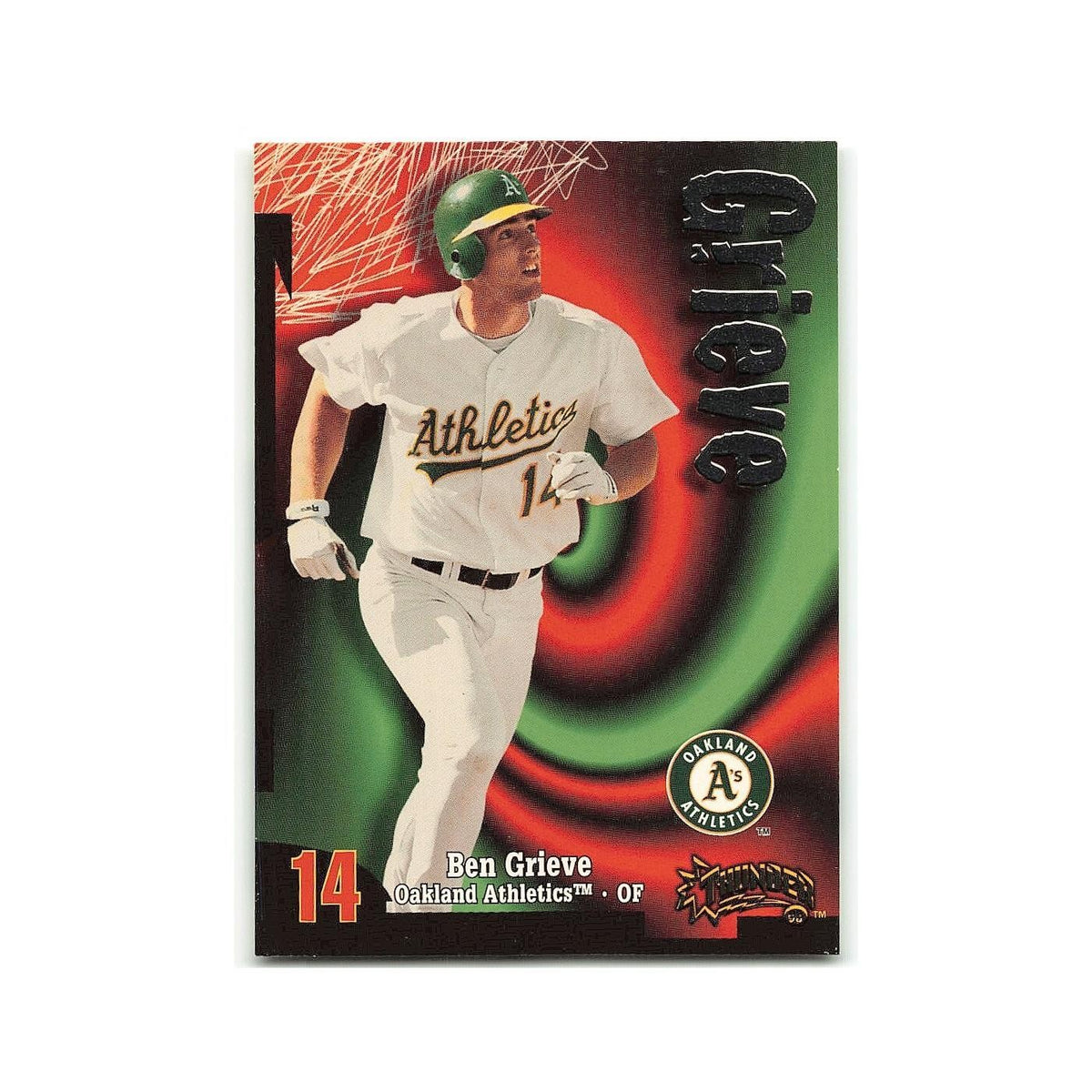 Ben Grieve 1998 Circa Thunder #1 Oakland Athletics Baseball Card NM