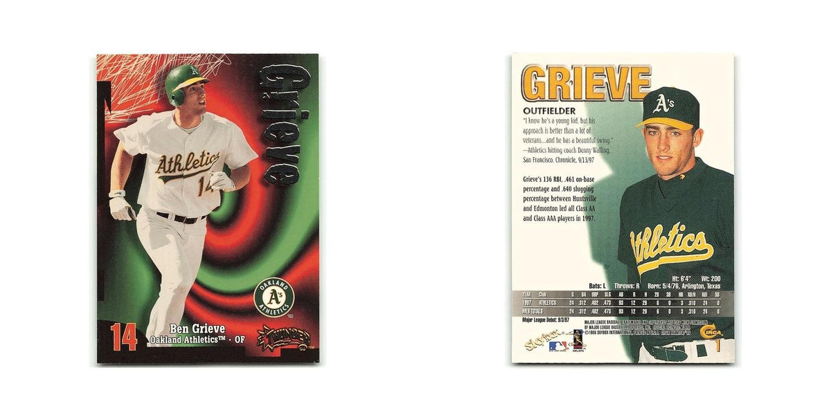 Ben Grieve 1998 Circa Thunder #1 Oakland Athletics Baseball Card NM