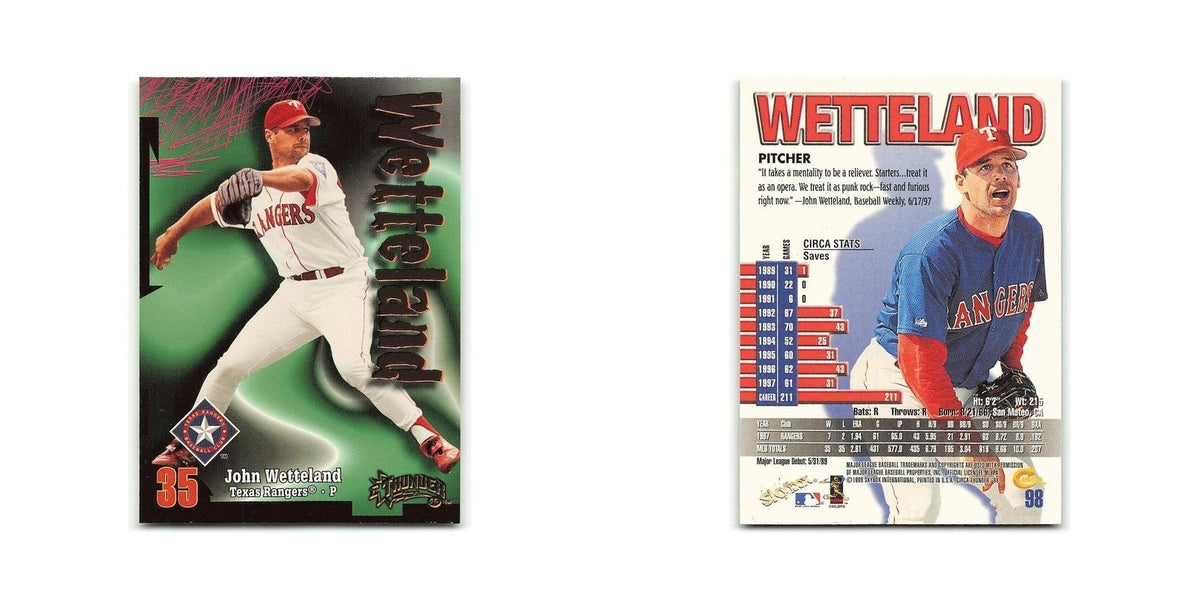 John Wetteland 1998 Circa Thunder #98 Texas Rangers Baseball Card NM