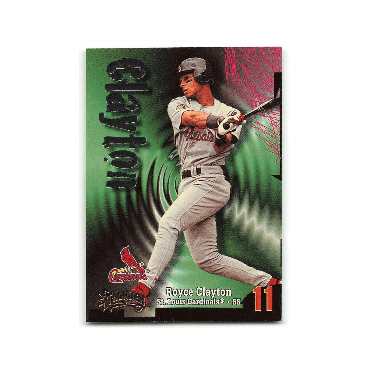 Royce Clayton 1998 Circa Thunder #158 St. Louis Cardinals Baseball Card NM