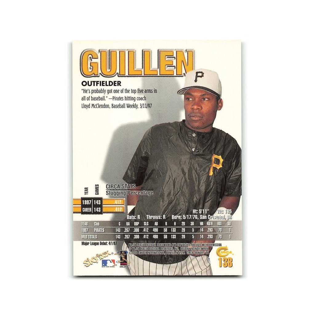 Jose Guillen 1998 Circa Thunder #138 Pittsburgh Pirates Baseball Card NM