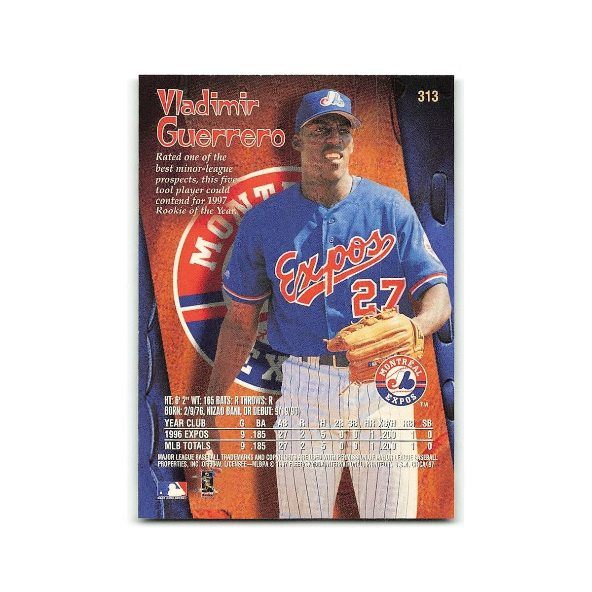 Vladimir Guerrero 1997 Circa #313 Montreal Expos Baseball Card NM