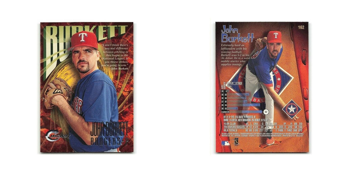 John Burkett 1997 Circa #162 Texas Rangers Baseball Card NM