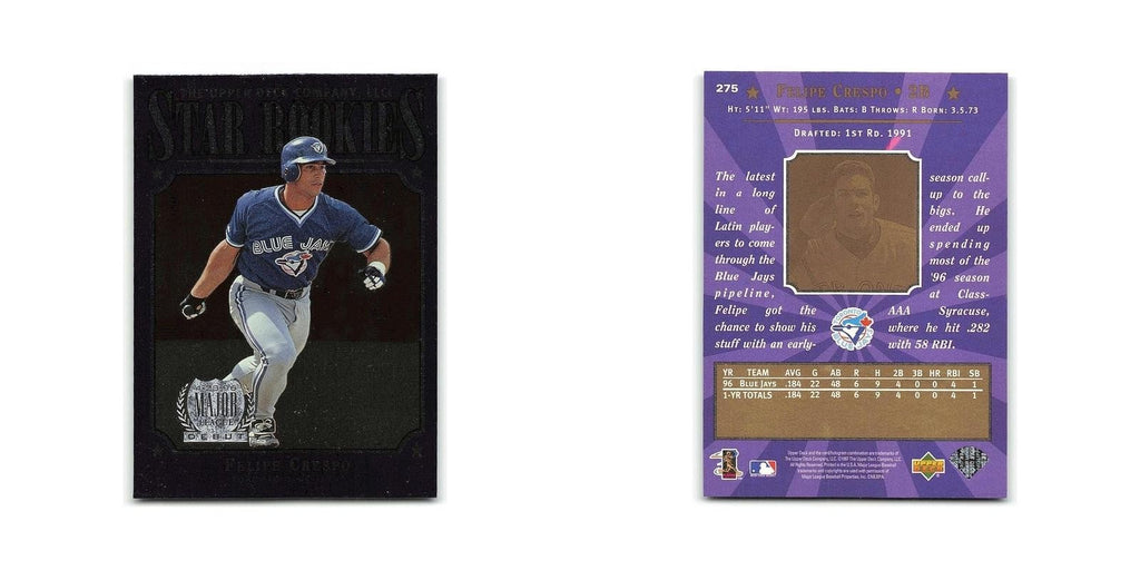 Felipe Crespo Rookie 1997 Upper Deck #275 Toronto Blue Jays Baseball Card NM