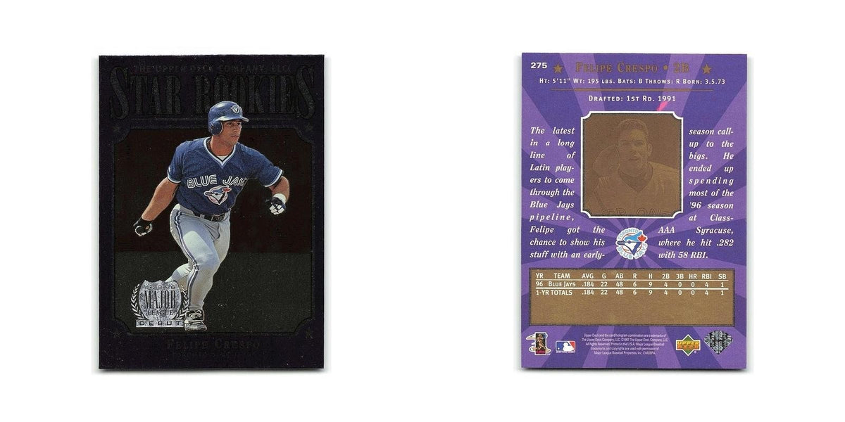 Felipe Crespo Rookie 1997 Upper Deck #275 Toronto Blue Jays Baseball Card NM