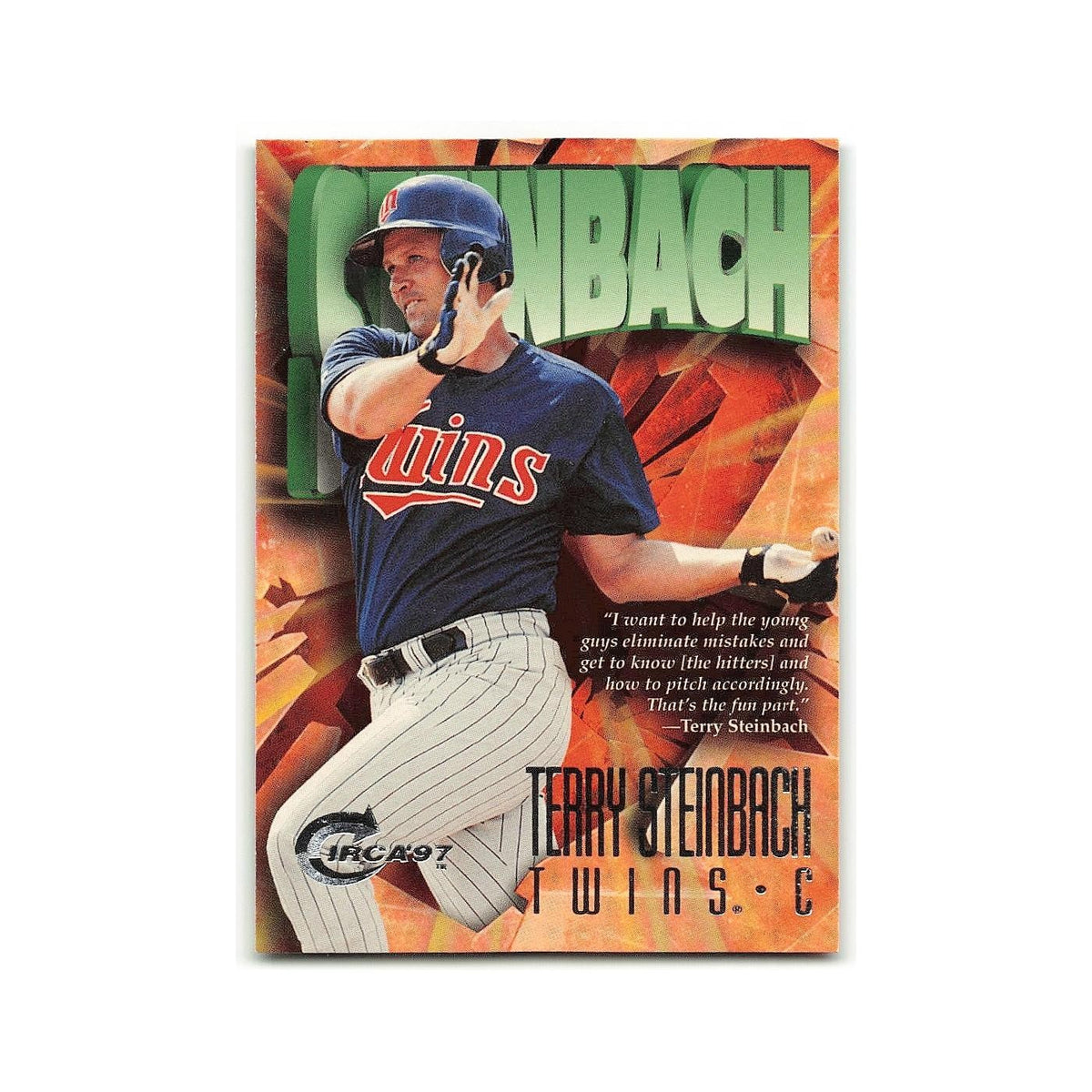 Terry Steinbach 1997 Circa #75 Minnesota Twins Baseball Card NM