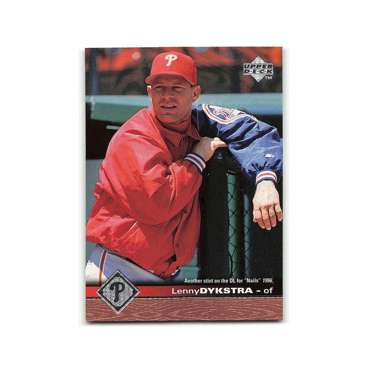 Lenny Dykstra 1997 Upper Deck #453 Philadelphia Phillies Baseball Card NM