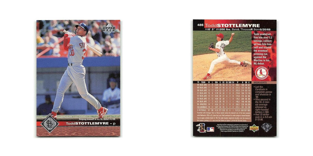 Todd Stottlemyre 1997 Upper Deck #486 St. Louis Cardinals Baseball Card NM
