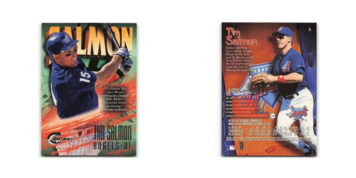 Tim Salmon 1997 Circa #5 Anaheim Angels Baseball Card NM