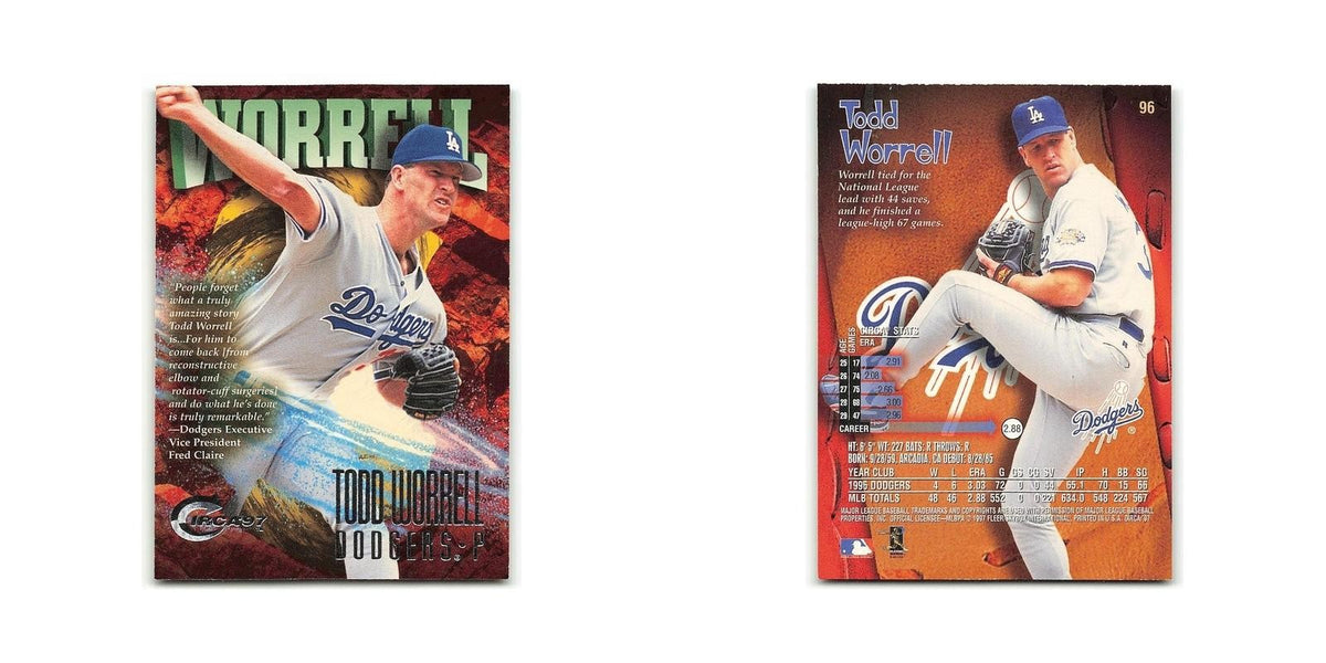 Todd Worrell 1997 Circa #96 Los Angeles Dodgers Baseball Card NM