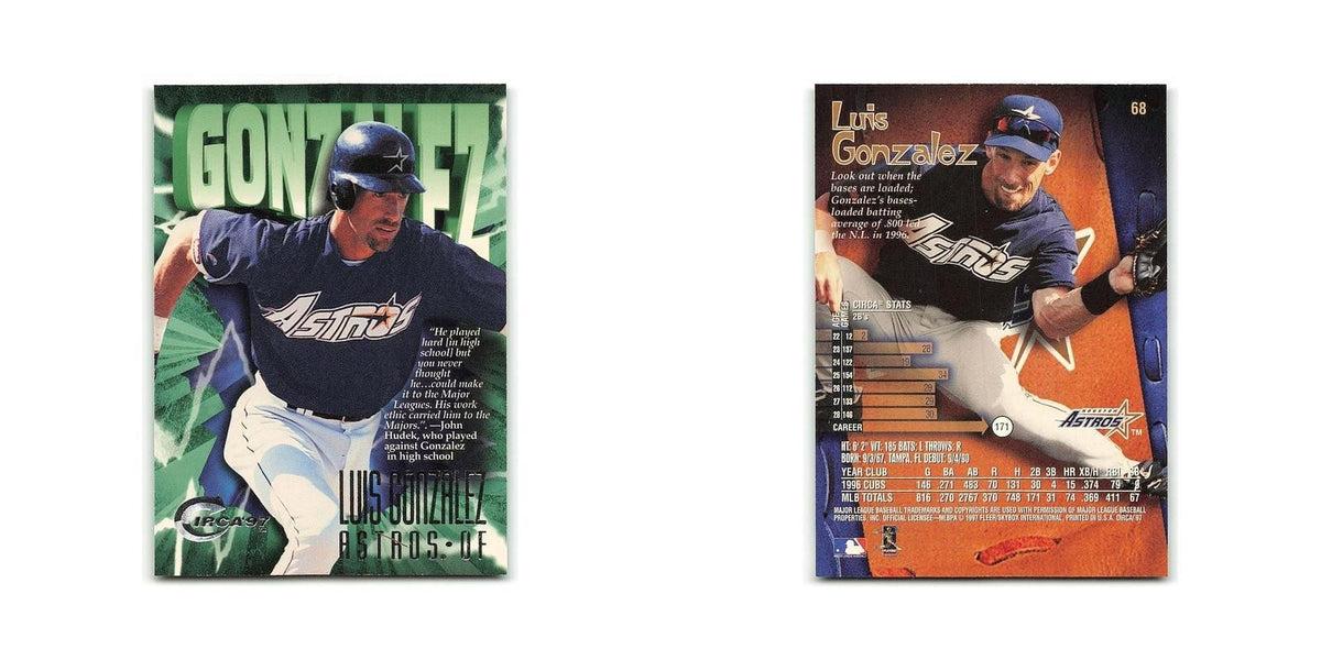 Luis Gonzalez 1997 Circa #68 Houston Astros Baseball Card NM