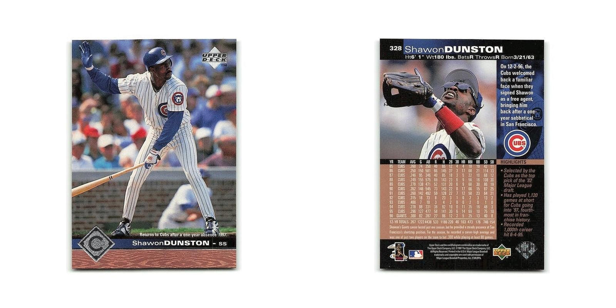 Shawon Dunston 1997 Upper Deck #328 Chicago Cubs Baseball Card NM