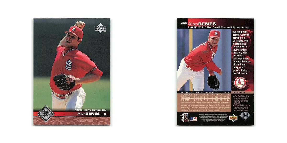 Andy Benes 1997 Upper Deck #466 St. Louis Cardinals Baseball Card NM