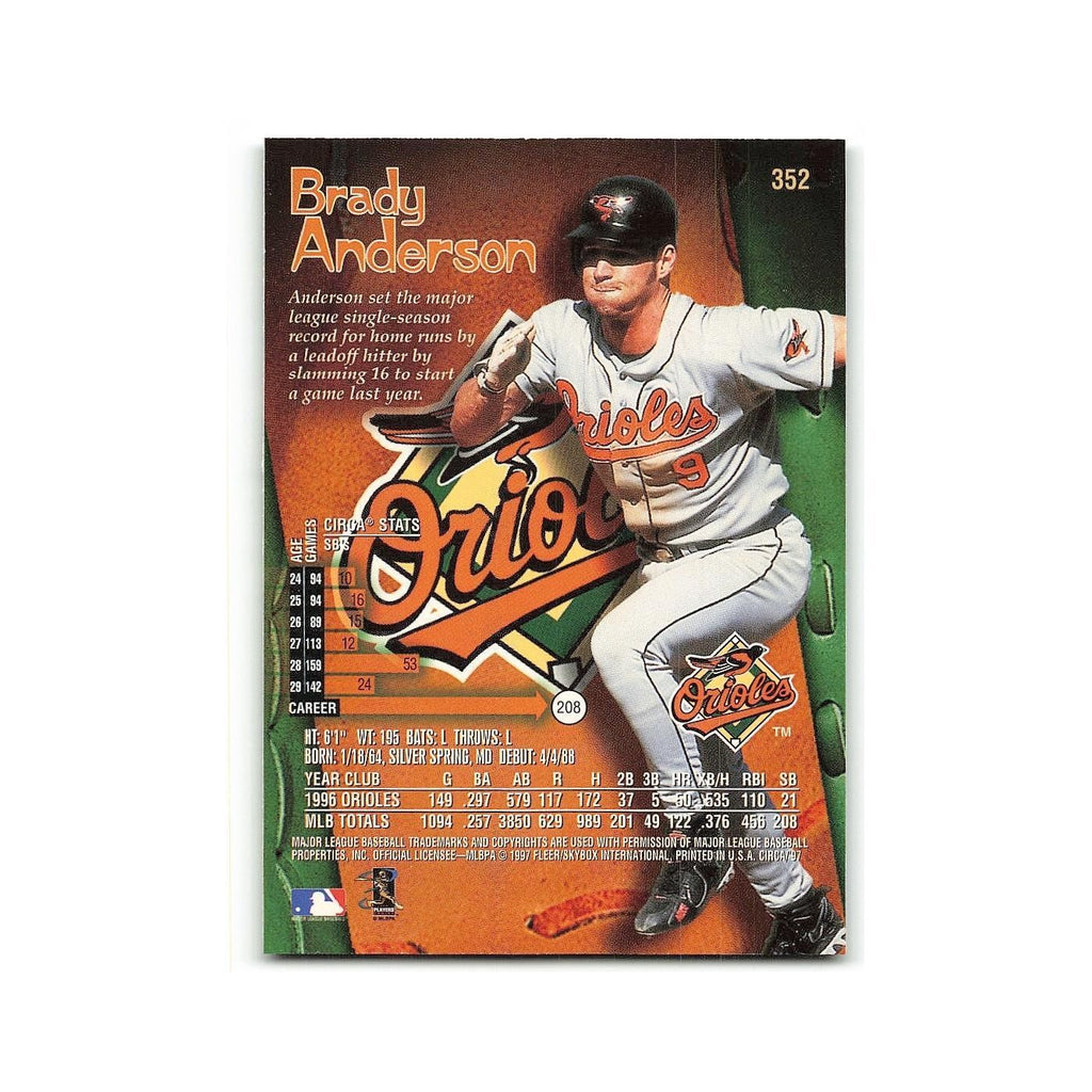 Brady Anderson 1997 Circa #352 Baltimore Orioles Baseball Card NM