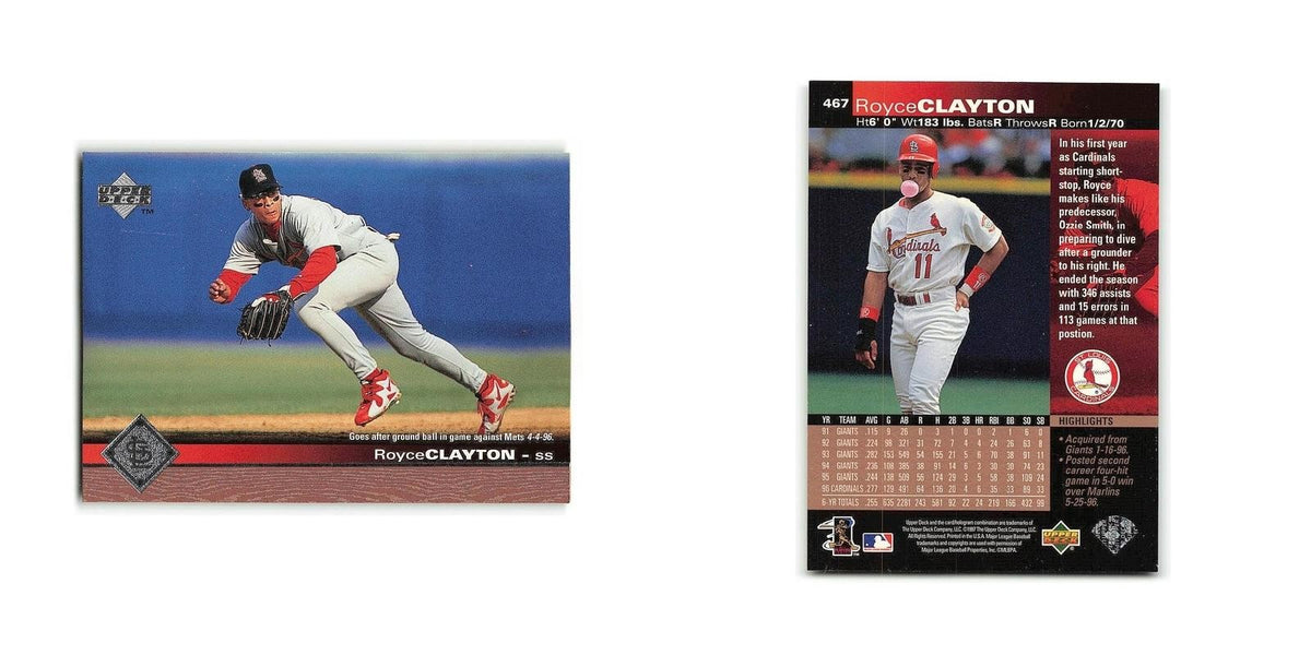 Royce Clayton 1997 Upper Deck #467 St. Louis Cardinals Baseball Card NM