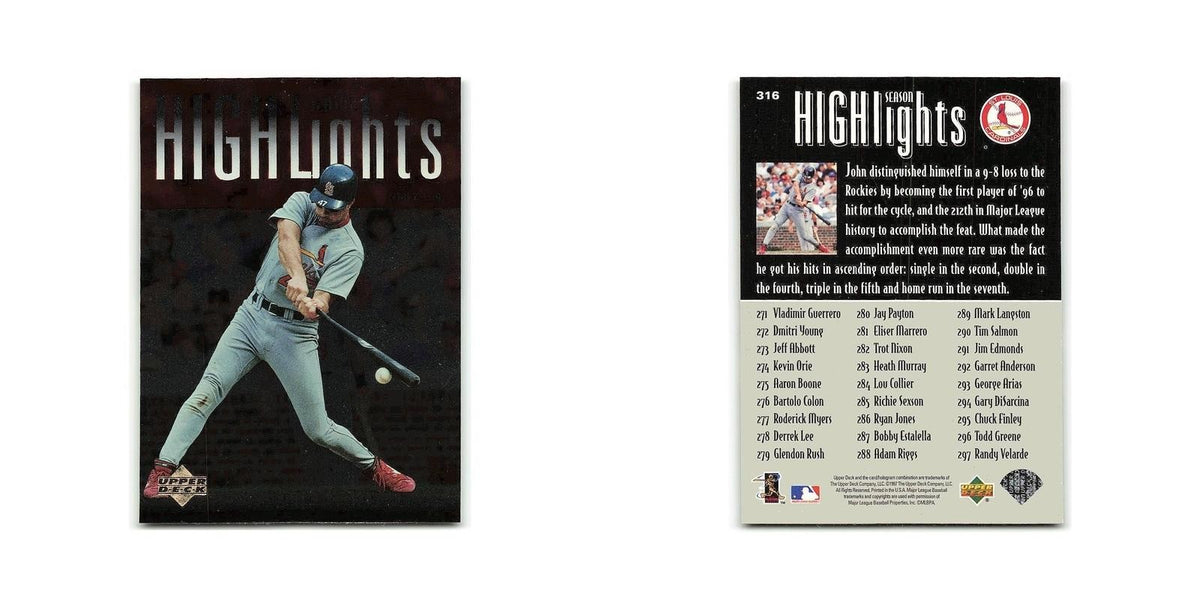 John Mabry 1997 Upper Deck #316 St. Louis Cardinals Baseball Card NM