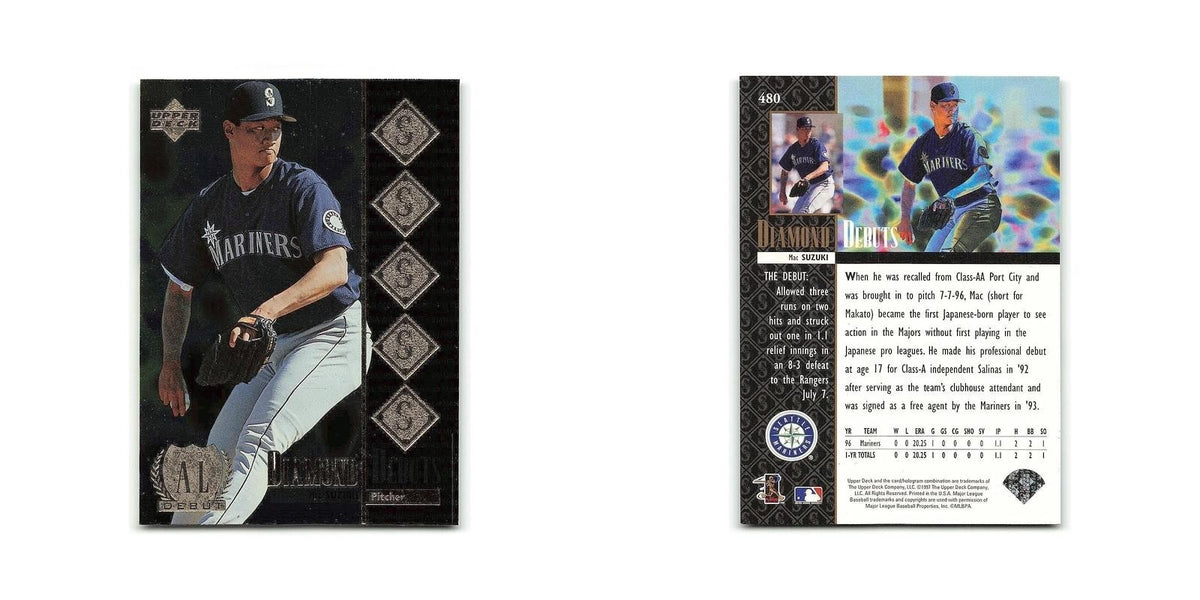 Mac Suzuki Rookie 1997 Upper Deck #480 Seattle Mariners Baseball Card NM