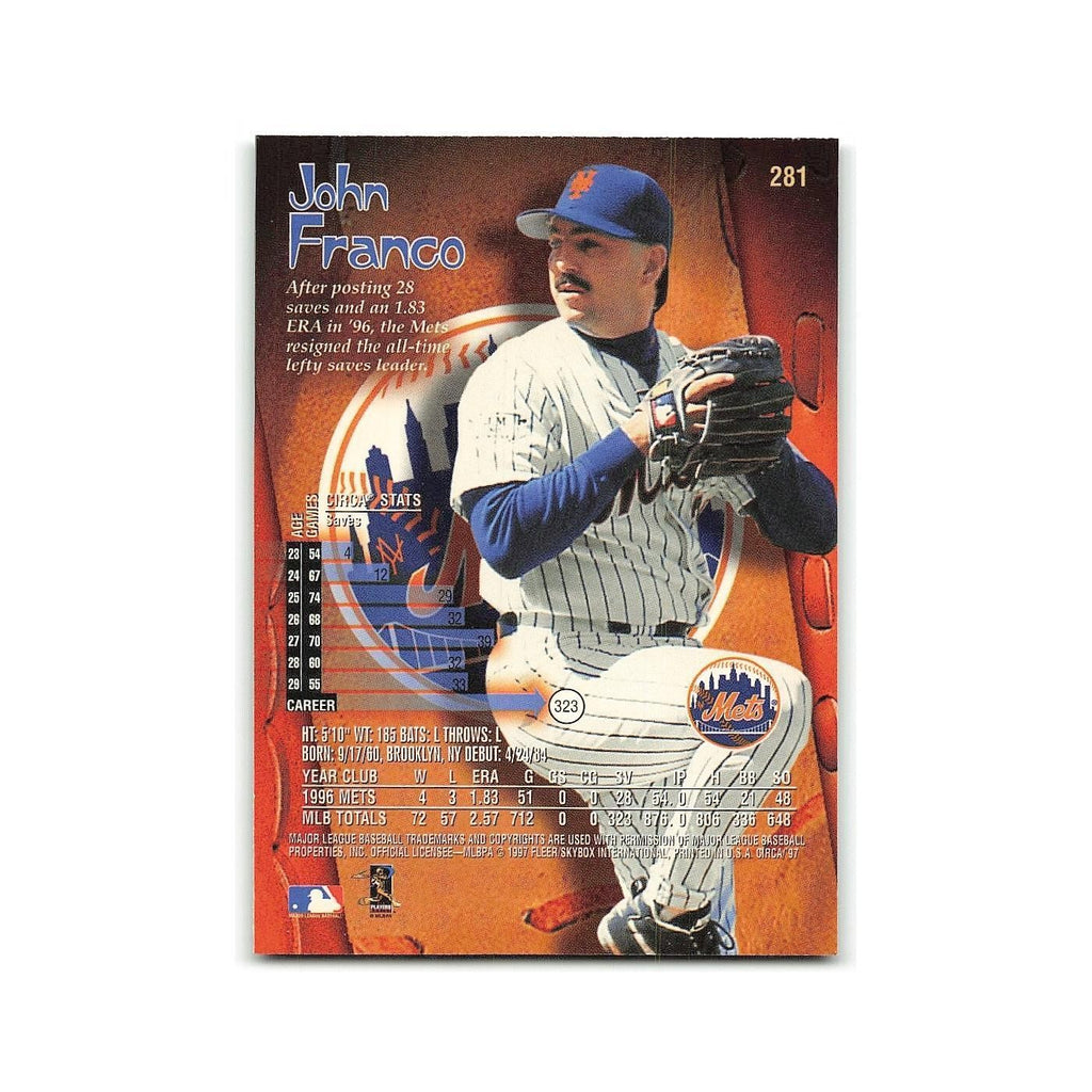 John Franco 1997 Circa #281 New York Mets Baseball Card NM