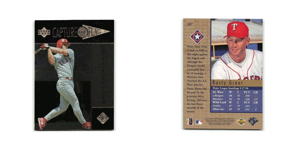 Rusty Greer 1997 Upper Deck #387 Texas Rangers Baseball Card NM