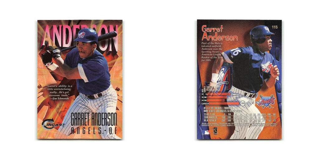 Garret Anderson 1997 Circa #115 Anaheim Angels Baseball Card NM