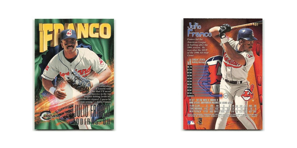 Julio Franco 1997 Circa #101 Cleveland Indians Baseball Card NM