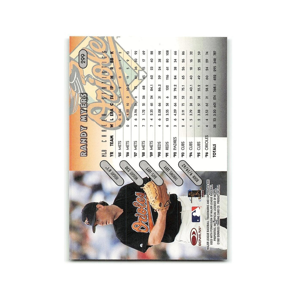 Randy Myers 1997 Donruss #299 Baltimore Orioles Baseball Card NM