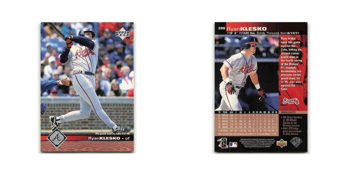 Ryan Klesko 1997 Upper Deck #299 Atlanta Braves Baseball Card NM