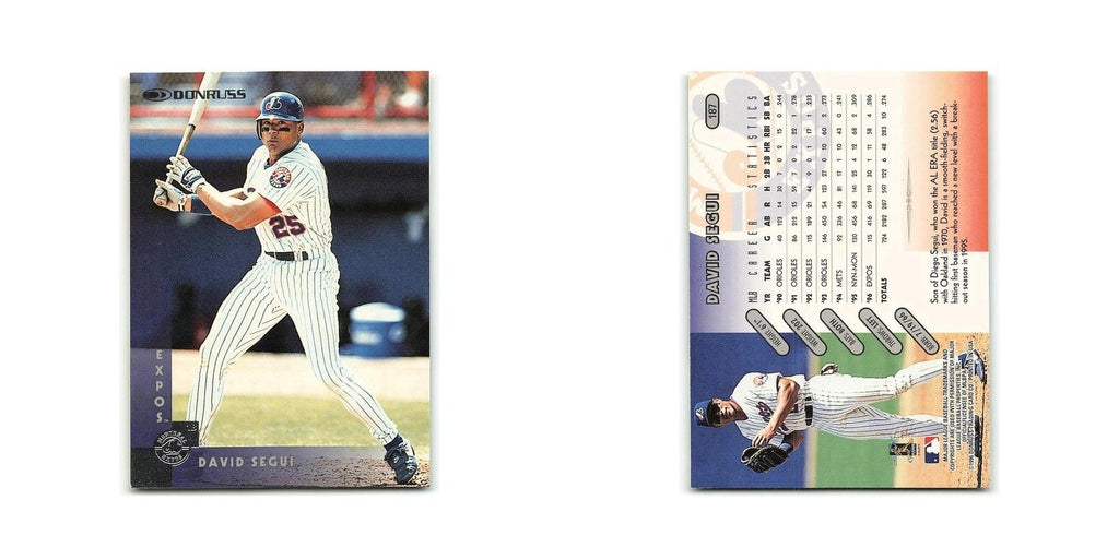 David Segui 1997 Donruss #187 Montreal Expos Baseball Card NM