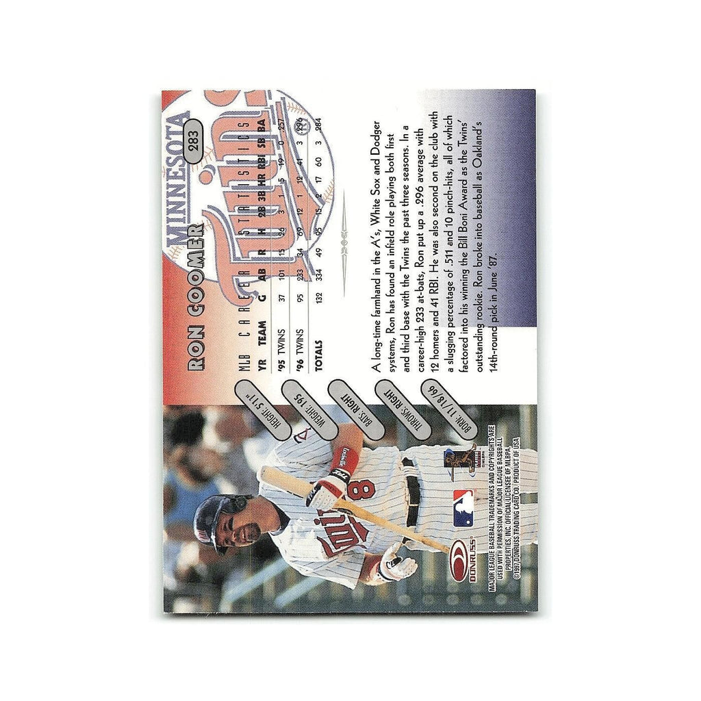 Ron Coomer 1997 Donruss #283 Minnesota Twins Baseball Card NM