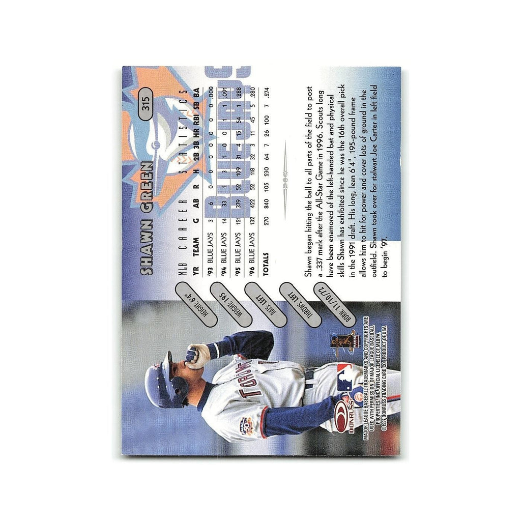 Shawn Green 1997 Donruss #315 Toronto Blue Jays Baseball Card NM