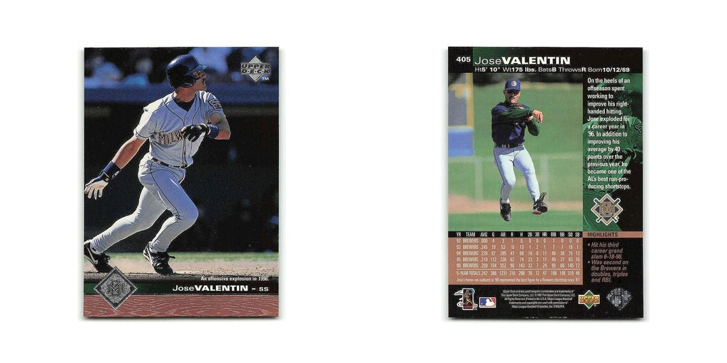 Jose Valentin 1997 Upper Deck #405 Los Angeles Dodgers Baseball Card NM