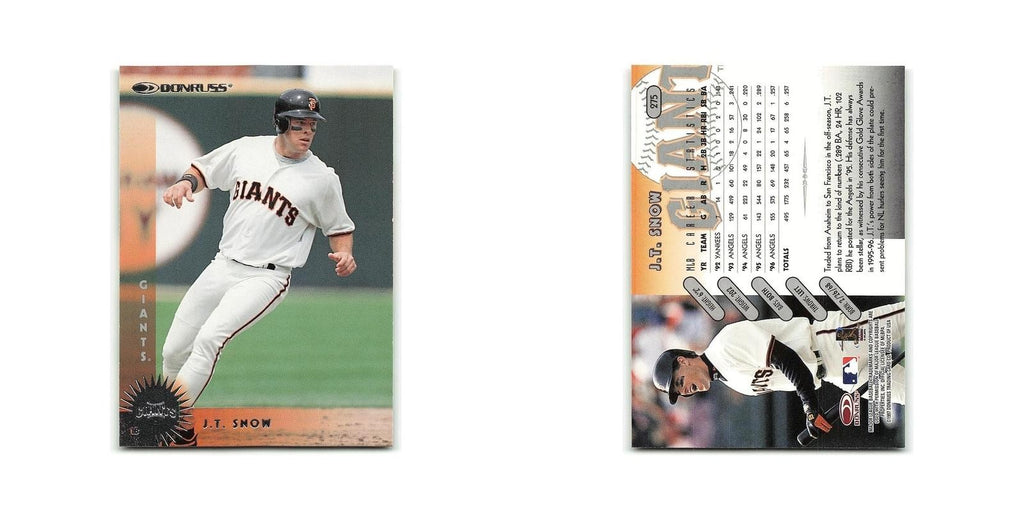 J.T. Snow 1997 Donruss #275 San Francisco Giants Baseball Card NM