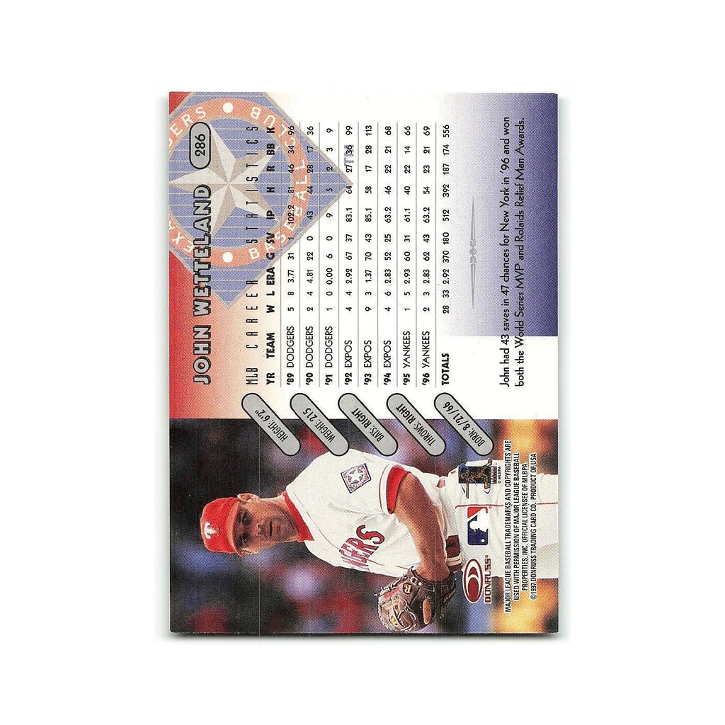 John Wetteland 1997 Donruss #286 Texas Rangers Baseball Card NM