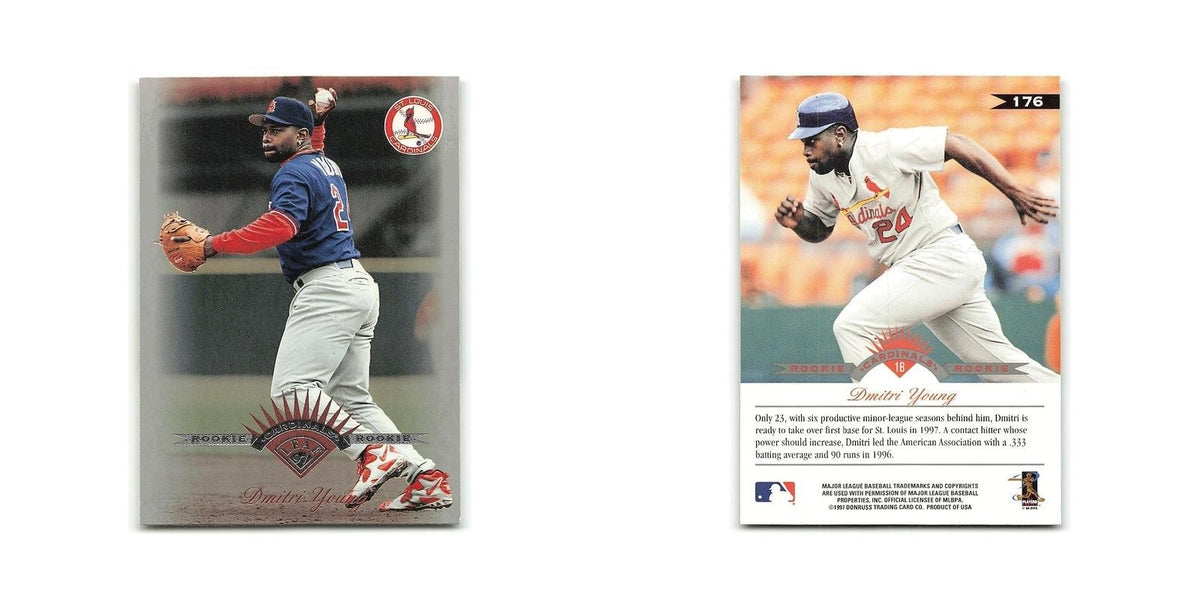 Dmitri Young Rookie 1997 Leaf #176 St. Louis Cardinals Baseball Card NM