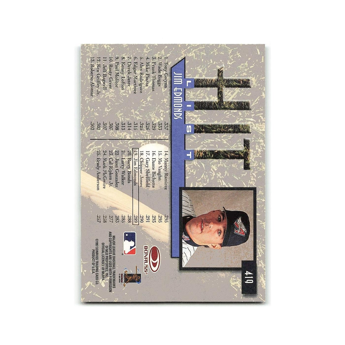 Jim Edmonds 1997 Donruss #419 Anaheim Angels Baseball Card NM