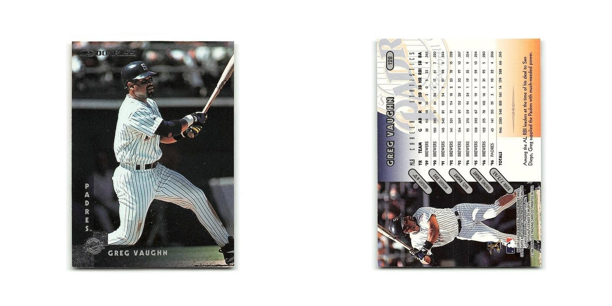 Greg Vaughn 1997 Donruss #128 San Diego Padres Baseball Card NM