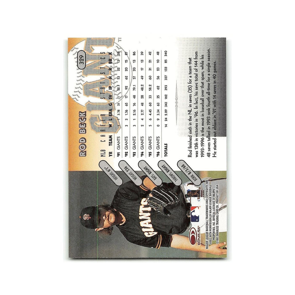 Rod Beck 1997 Donruss #329 San Francisco Giants Baseball Card NM