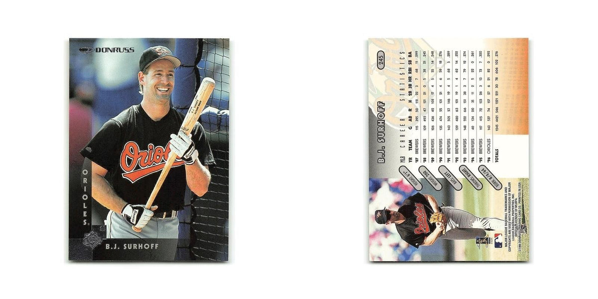 B.J. Surhoff 1997 Donruss #245 Baltimore Orioles Baseball Card NM