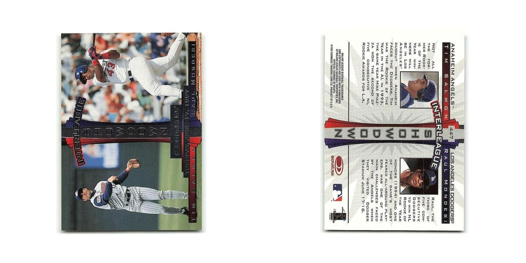 Raul Mondesi Tim Salmon 1997 Donruss #447 Los Angeles Dodgers/Anaheim Angels NM