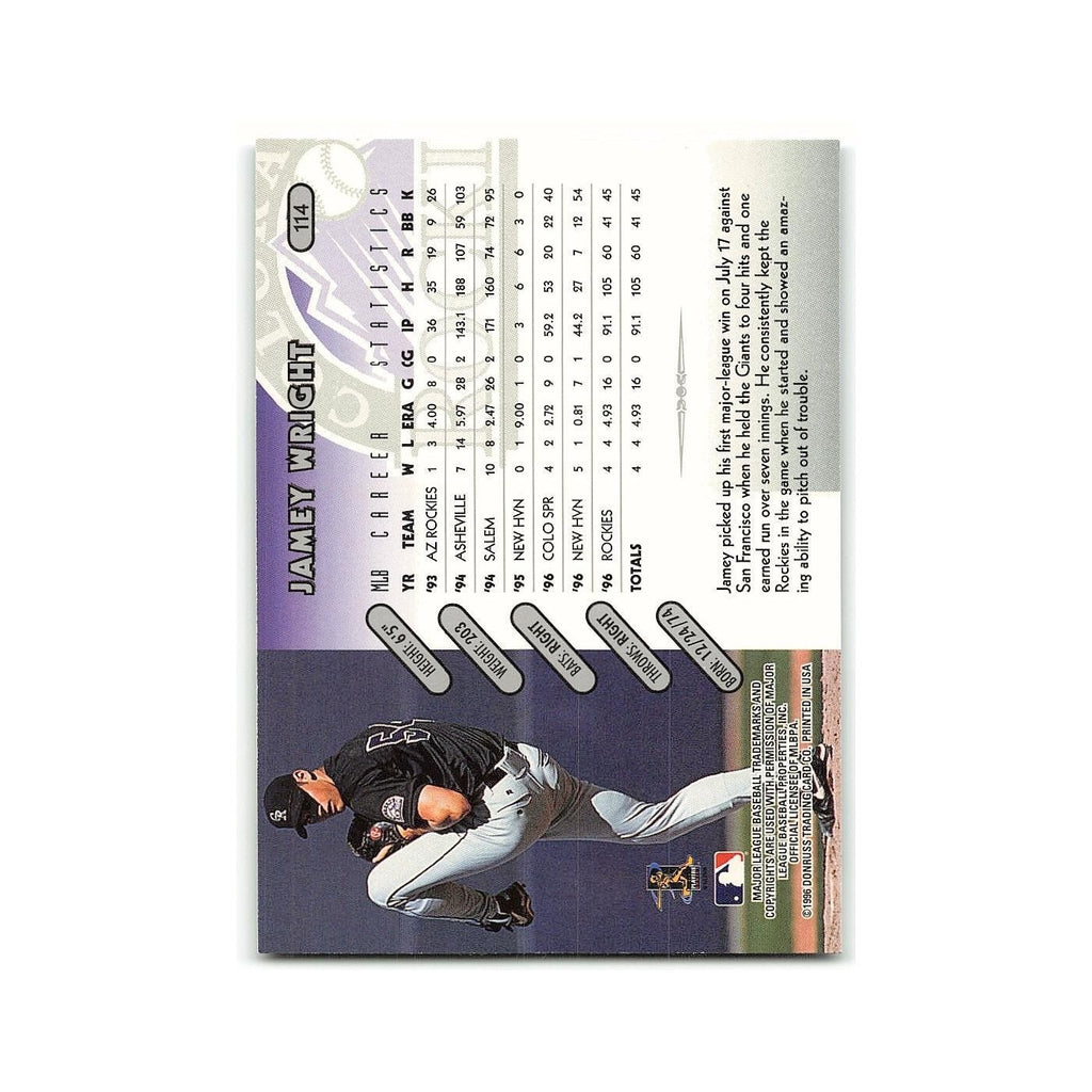 Jamey Wright 1997 Donruss #114 Colorado Rockies Baseball Card NM
