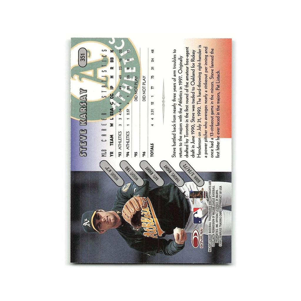 Steve Karsay 1997 Donruss #351 Oakland Athletics Baseball Card NM