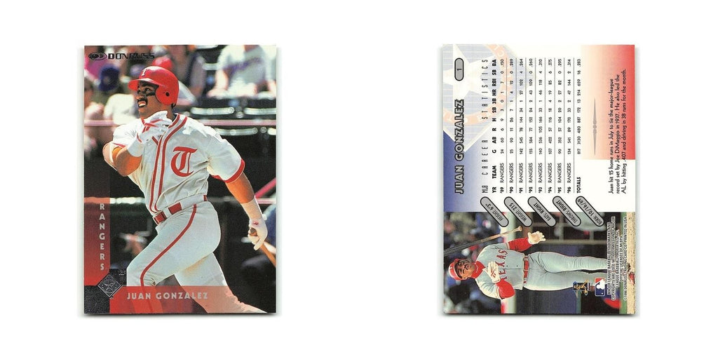 Juan Gonzalez 1997 Donruss #1 Texas Rangers Baseball Card NM