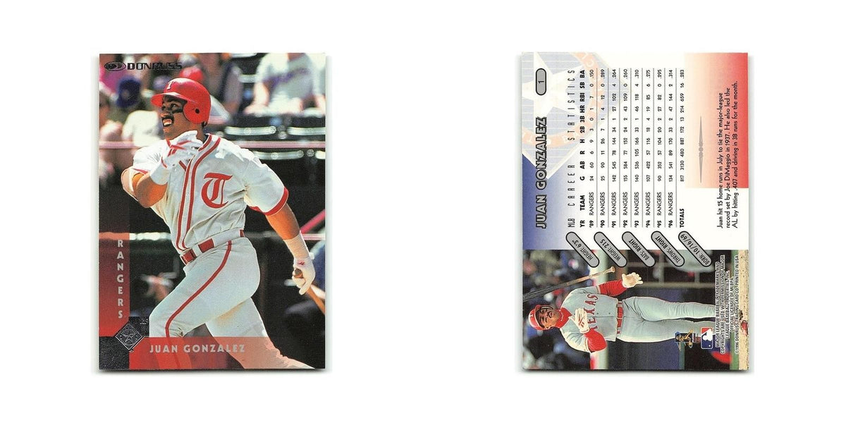 Juan Gonzalez 1997 Donruss #1 Texas Rangers Baseball Card NM