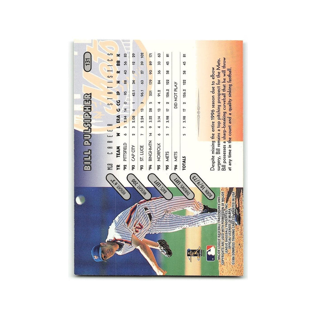 Bill Pulsipher 1997 Donruss #131 New York Mets Baseball Card NM
