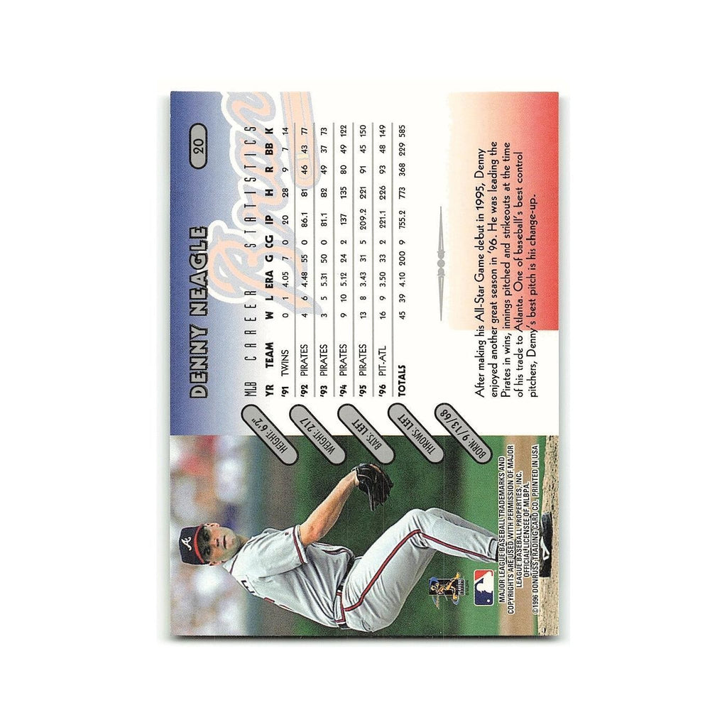 Denny Neagle 1997 Donruss #20 Atlanta Braves Baseball Card NM
