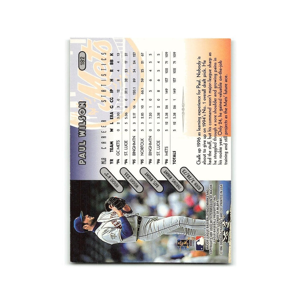 Paul Wilson 1997 Donruss #182 New York Mets Baseball Card NM