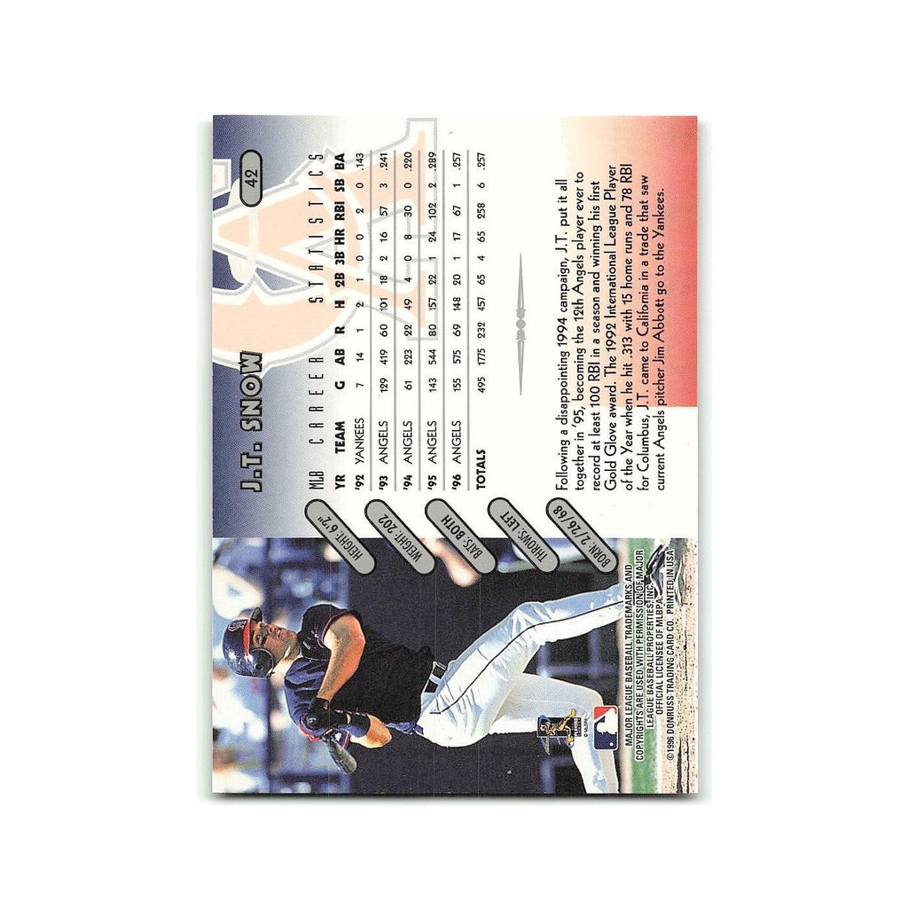 J.T. Snow 1997 Donruss #42 California Angels Baseball Card NM